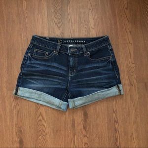 Dark blue jean shorts